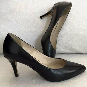 Cole Haan Grand OS Juliana Black Kidskin Leather Pumps Size 7.5